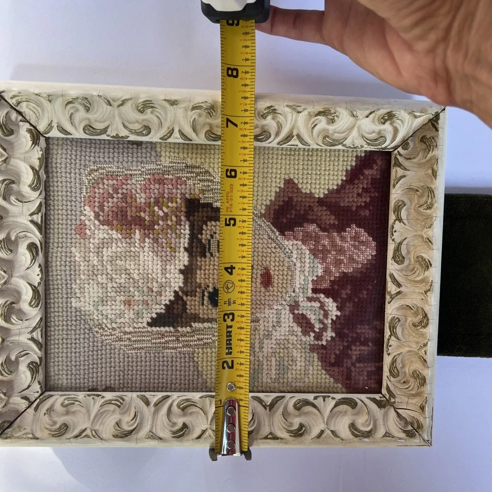 VTG 1957 Ladies Needlepoint Portraits 9.5